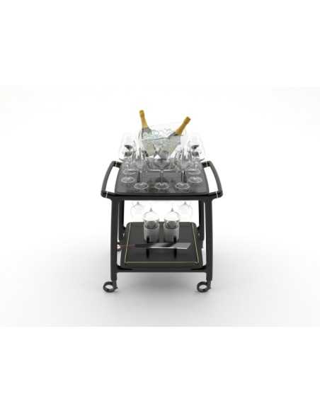 Champagne trolley - Solid wood - Bucket bottles - cm 77.5 x 59.4 x 115.2 h