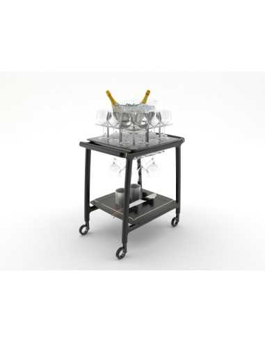Champagne trolley - Solid wood - Bucket bottles...