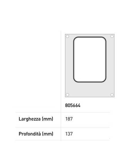 Matrice sigillante per vaschette - Per sigillatrice 976722 - Contenitori mm 187 x 137
