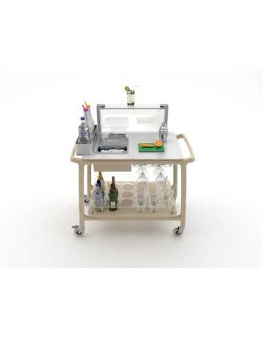 Carrello cocktail - Legno - N.2 x GN 1/3 -...