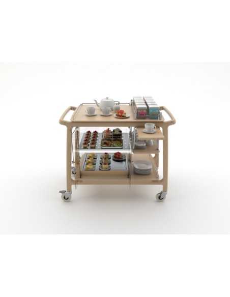 Tea trolley - Solid wood - N.2 shelves - cm 101.5 x 57 x 90 h