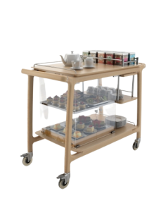 Tea trolley - Solid wood - N.2 shelves - cm 101.5 x 57 x... 2