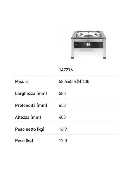 Stove - cm 58 x 65 x 40h