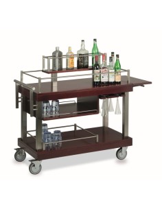 Carrello servizio - Liquori - Alzatina centrale - Legno...