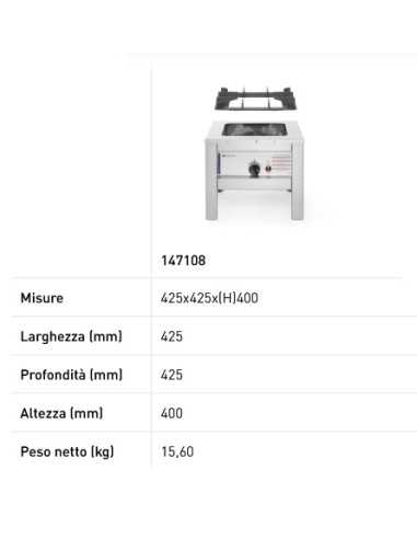 Stove - cm 42.5 x 42.5 x 40h