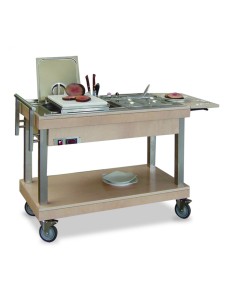 Carrello termico - Legno massello - Rubinetto - cm 136.6... 2