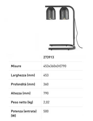 Lámpara de calefacción - cm 43.5 x 36 x 79h