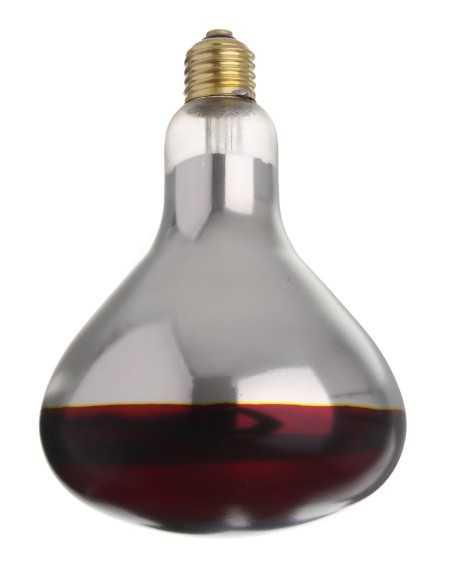 Bulbo ad infrarossi - Luce rossa calda - Potenza 250 W - mm Ø 125 x 170