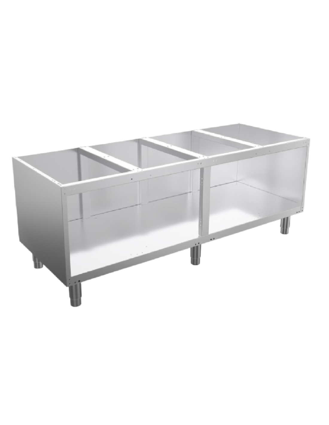 Neutral base with open compartment cm 160 x 64.5 x 62 h
