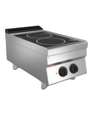 Glass-ceramic stove 2 cooking zones -...