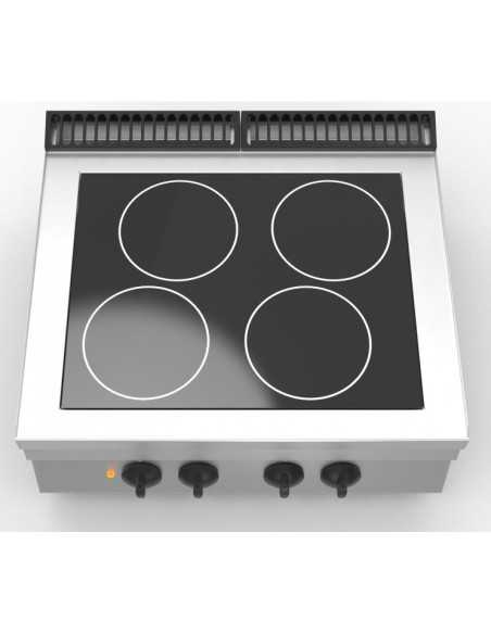 Glass-ceramic stove 2 cooking zones - Countertop - cm 40 x 70 x 29.5 h