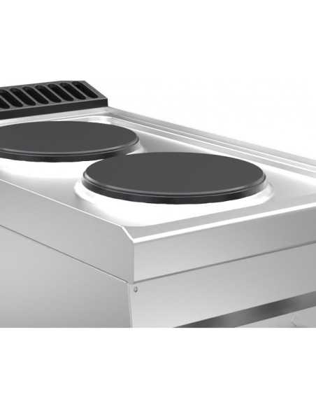 Cocina eléctrica - Banco - N. 4 placas - cm 80 x 70 x 29.5 h