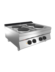 Cocina eléctrica - Banco - N. 4 placas - cm 80 x 70 x 29.5 h