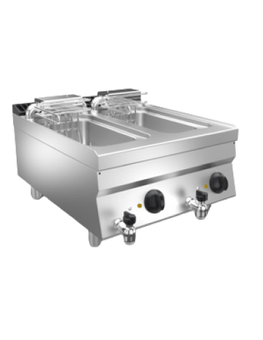 Electric fryer - Capacity 10+10 lt - cm 60 x 70 x 29.5 h