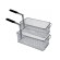 Kit two baskets for gas fryer