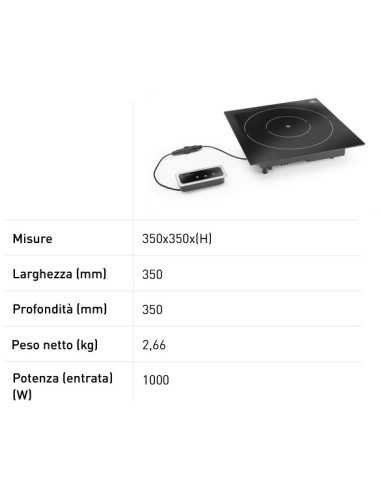 Cocina de inducción - Recesado - cm 35 x 35