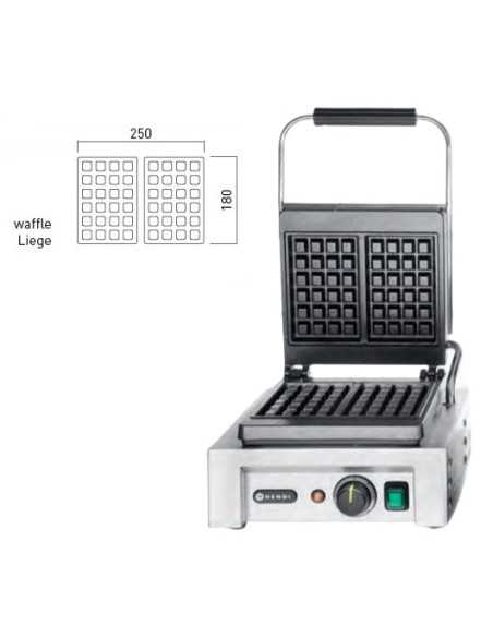 Professional waffle maker for 2 square 4x6 waffles