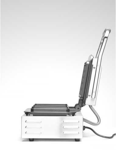 Gofrera profesional para 2 gofres cuadrados de 3 x 5