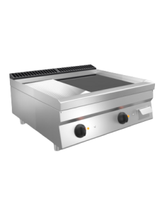 Fry top elettrico - Piastra 1/3 rigata 2/3 liscia cromata...