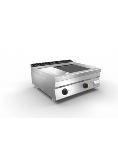 Fry top elettrico - Piastra 1/3 rigata 2/3 liscia cromata... 2