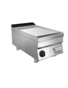 Fry top electric - Steel striped plate - cm 40 x 70 x 29.5 h