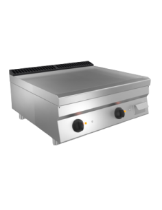Fry top elettrico - Piastra liscia acciaio - cm 80 x 70 x...