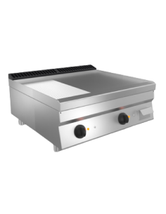 Fry top electric - Plate 1/3 row 2/3 smooth steel - cm 80...