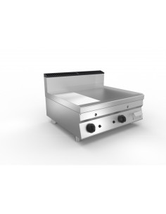 Fry top gas - Plate 1/3 row 2/3 smooth steel - cm 80 x 70... 2