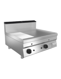 Fry top gas - Plate 1/3 row 2/3 smooth steel - cm 80 x 70...