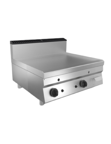 Fry top gas - Steel smooth plate - cm 80 x 70 x 29.5 h