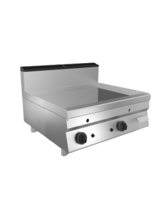 Fry top a gas - Piastra liscia cromata - cm 80 x 70 x 29.5 h 2