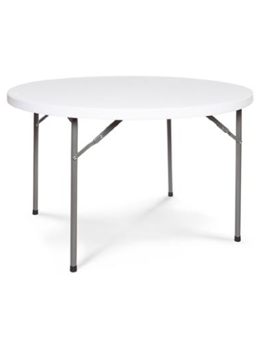 Mesa redonda - plegable - N.6 lugares - Dimensiones cm Ø 120 x 74 h