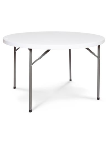 Tavolo rotondo - Pieghevole - N.6 posti - Dimensioni cm Ø 120 x 74 h