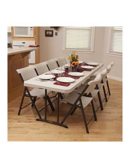 Rectangular table - Foldable - N. 8/10 places - Dimensions cm 244 x 76 x 74 h