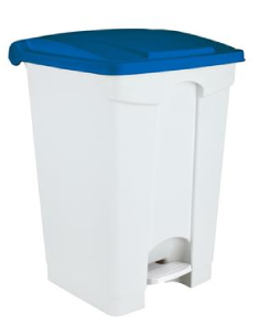 Pattumiera - A pedale - Coperchio blu - Capacità 45 lt -...