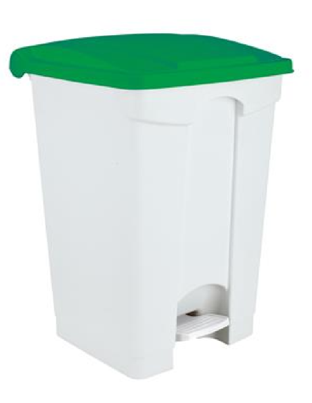 Pattumiera - A pedal - Green cover - Capacity 45 lt - Dimensions cm 42 x 40 x 80 h