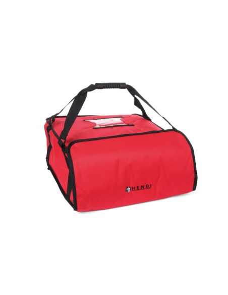 Borsa per pizza - Rossa - 4 cartoni - Termica - Dimensioni cm 46 x 46 x 21h