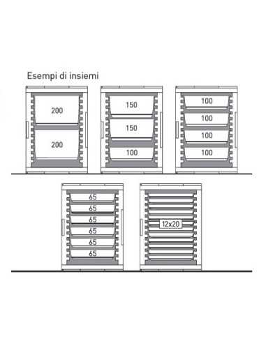 Contenitori termici - N. 2 x GN 1/1 200 - cm...