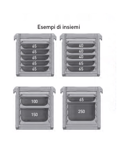 Thermal containers - N. 5 x GN 1/1 -  cm 60 x...