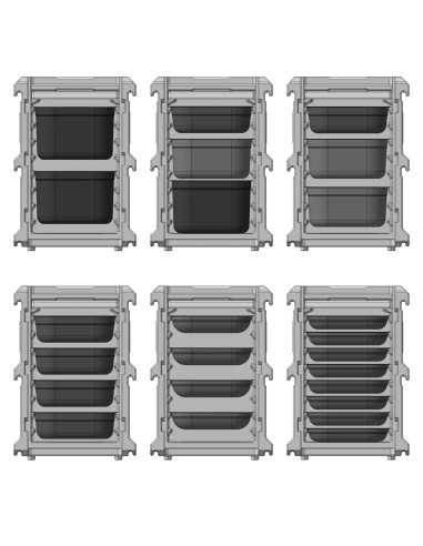 Contenedor térmico - N. 8 x GN 1/1 - cm 63.5 x...