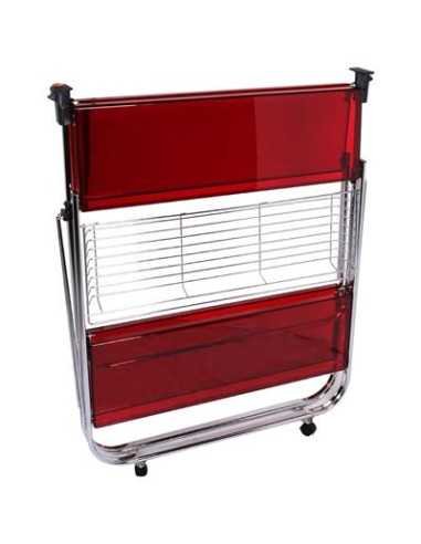 Carrello pieghevole - Acciaio/acrilico rosso -...