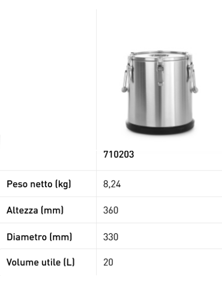 Contenedor térmico - Mango doble - Stackable - cm Ø 33 x 36 h