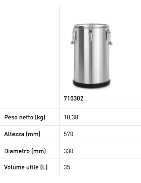 Contenitore termico - Doppio manico - Impilabile - cm  Ø 33 x 57h