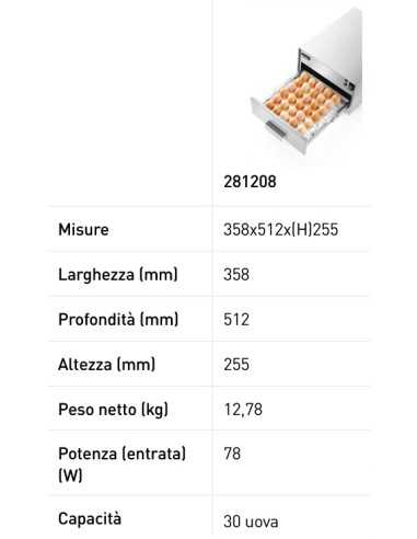 Sterilizzatore UV per uova - Capacità 30 uova