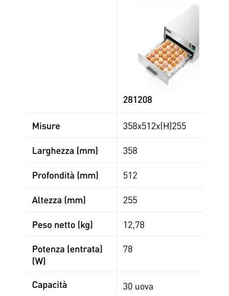 Esterilizador UV para huevos - Capacidad 30 huevos