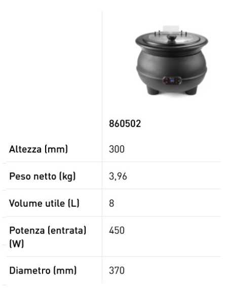 Zuppiera - Capacità 8 lt - cm Ø 37 x 30 h