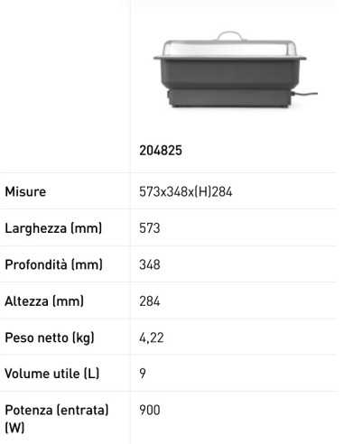 Chafing dish - Elettrico - GN 1/1 - mm 573 x...