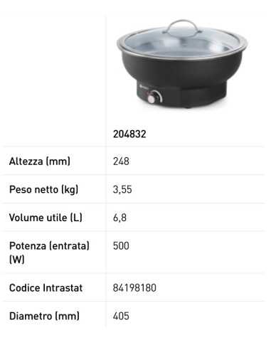 Chafing dish - Electric - mm Ø 405 x 248h