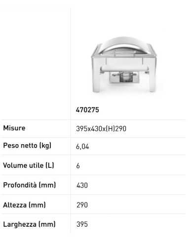 Chafing dish - GN 2/3 - Contenitore per...