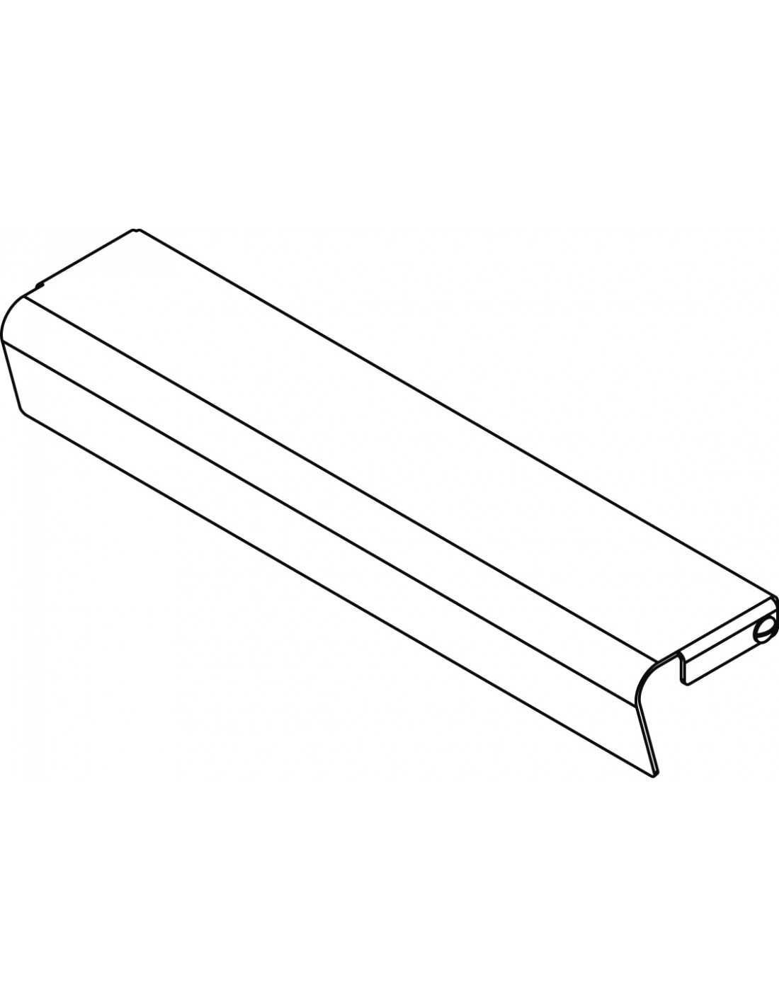 Fry-top front protection kit - Dimensions cm. 38x 8x 6h